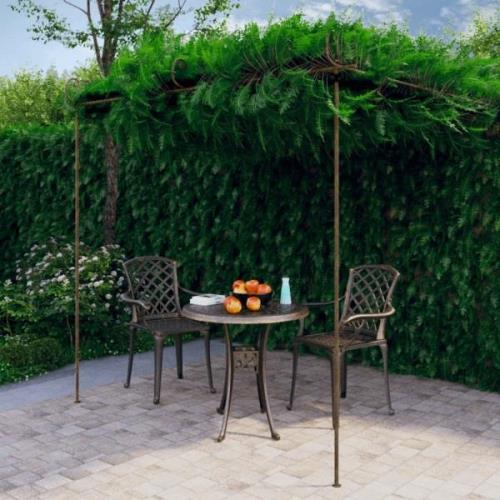 vidaXL Pergola antikbrun 3x3x2,5 m järn