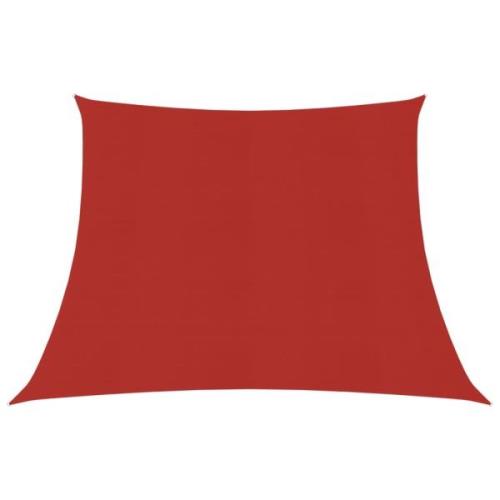 vidaXL Solsegel 160 g/m² röd 4/5x4 m HDPE