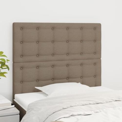 vidaXL Huvudgavlar 2 st taupe 90x5x78/88 cm tyg