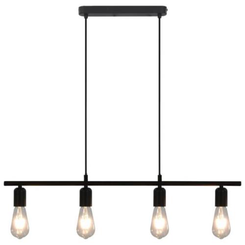 vidaXL Taklampa med glödlampor 2 W svart 80 cm E27