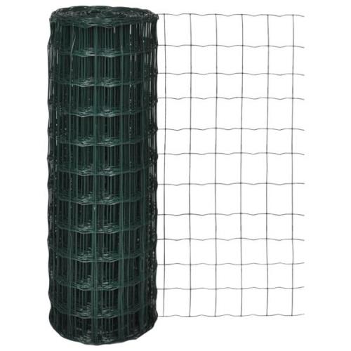 vidaXL Eurofence stål 25 x 1,2 m grön