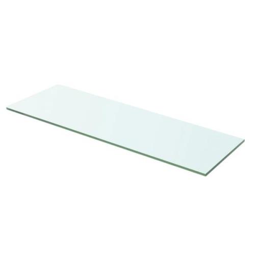 vidaXL Hyllplan i glas 60x15 cm genomskinlig