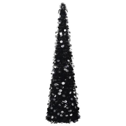 vidaXL Pop-up plastgran svart 150 cm PET
