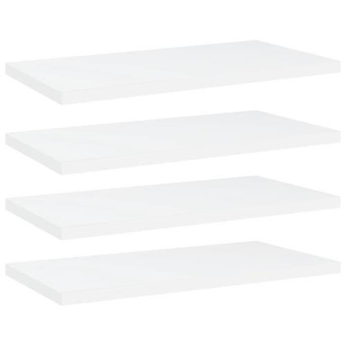 vidaXL Hyllplan 4 st vit 40x20x1,5 cm konstruerat trä