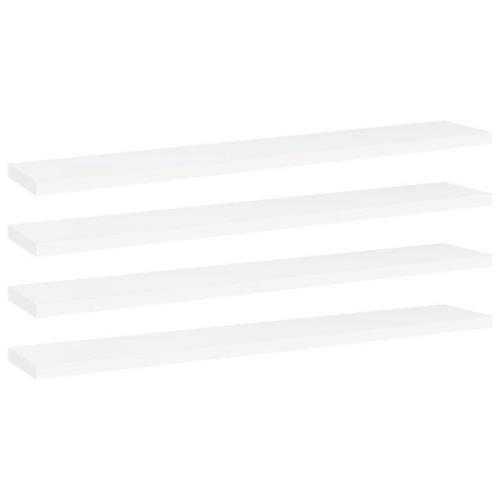 vidaXL Hyllplan 4 st vit 60x10x1,5 cm konstruerat trä