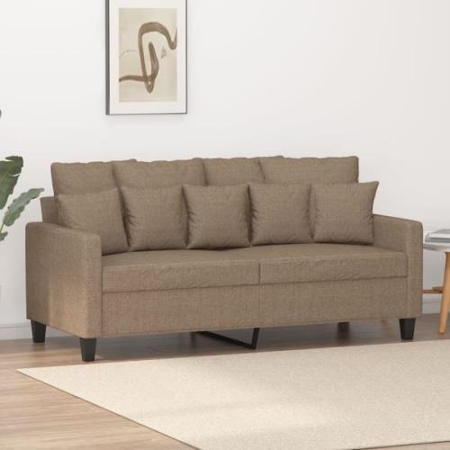 vidaXL 2-sitssoffa taupe 140 cm tyg