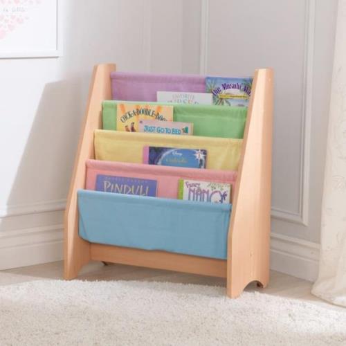 Kidkraft Barnbokhylla pastell och natur 60,96 x 29,85 x 71,12 cm