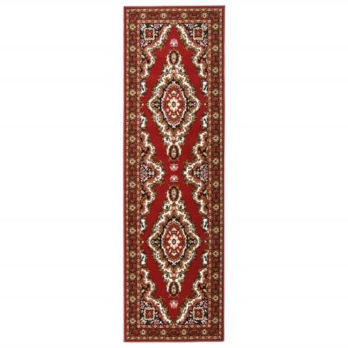 vidaXL Gångmatta röd orientalisk BCF 60x250 cm