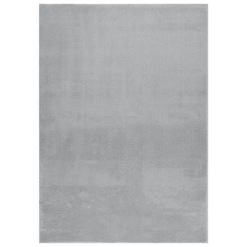 vidaXL Tvättbar matta kort lugg 120x170 cm halkfri grå