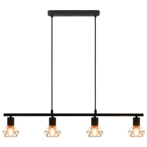 vidaXL Taklampa svart och koppar 80 cm E14