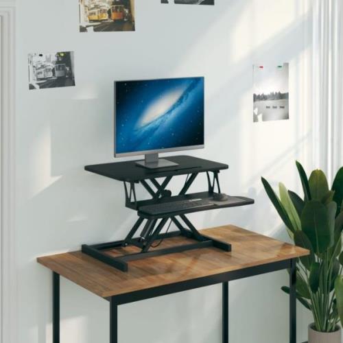 vidaXL Justerbar arbetsstation 60x40x(13-41,5)cm stål konstruerat trä