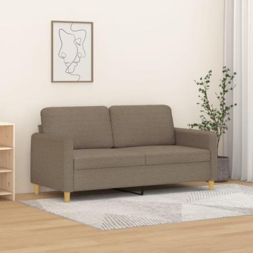 vidaXL 2-sitssoffa taupe 140 cm tyg