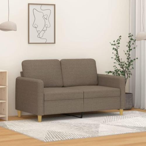 vidaXL 2-sitssoffa taupe 120 cm tyg