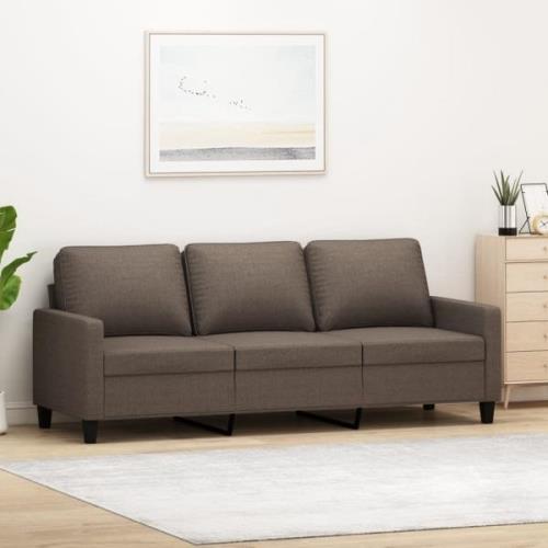 vidaXL 3-sitssoffa taupe 180 cm tyg