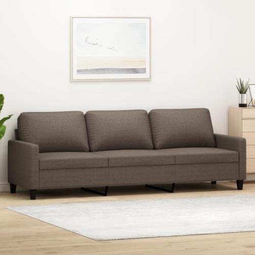 vidaXL 3-sitssoffa taupe 210 cm tyg