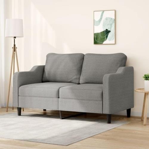 vidaXL Soffa 2-sits mörkgrå 140 cm tyg