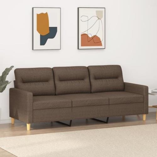 vidaXL 3-sitssoffa taupe 180 cm tyg