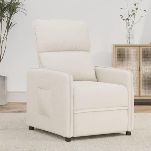 vidaXL Reclinerfåtölj Beige mikrofibertyg