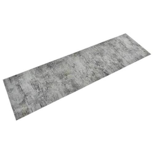 vidaXL Köksmatta maskintvättbar betong 45x150 cm sammet