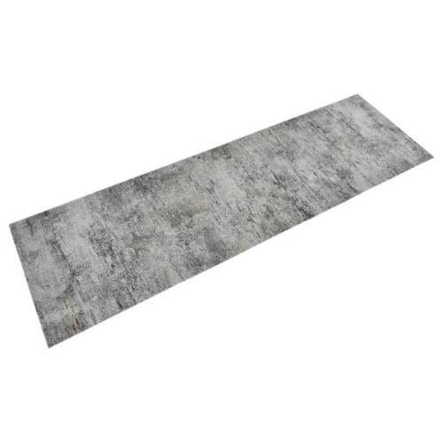 vidaXL Köksmatta maskintvättbar betong 60x180 cm sammet