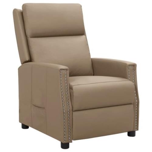 vidaXL Reclinerfåtölj cappuccino konstläder