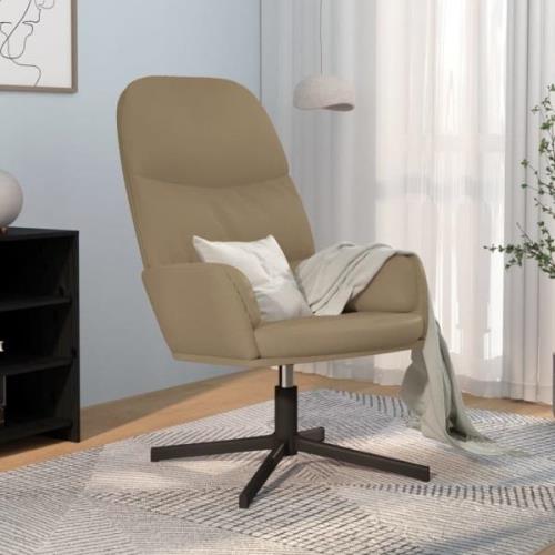 vidaXL Reclinerfåtölj cappuccino konstläder