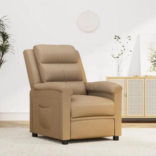 vidaXL Reclinerfåtölj cappuccino konstläder