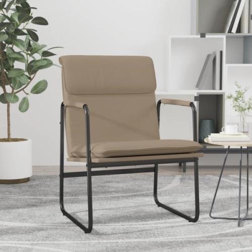 vidaXL Loungestol cappuccino 55x64x80 cm konstläder