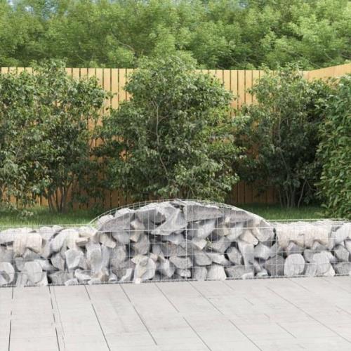 vidaXL Gabion bågformad 13 st 300x50x40/60 cm galvaniserat järn