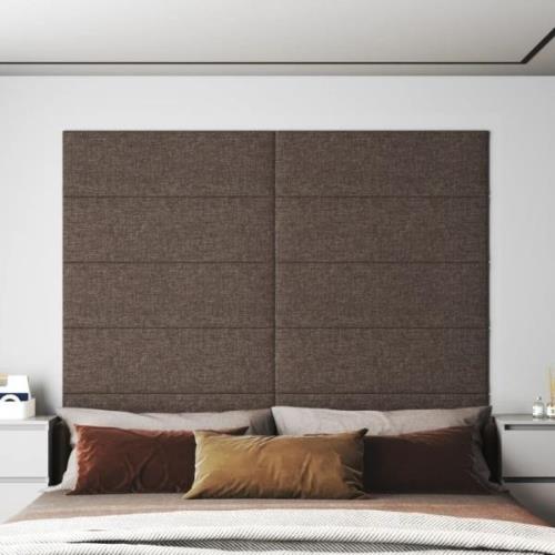 vidaXL Väggpaneler 12 st taupe 90x30 cm tyg 3,24 m²