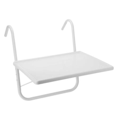vidaXL Hängande balkongbord fyrkantig vit