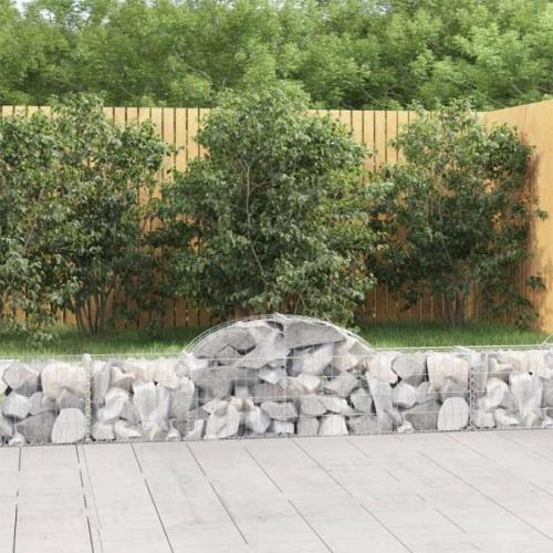 vidaXL Gabion bågformad 200x30x40/60 cm galvaniserat järn