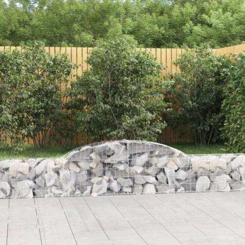 vidaXL Gabion bågformad 300x30x40/60 cm galvaniserat järn