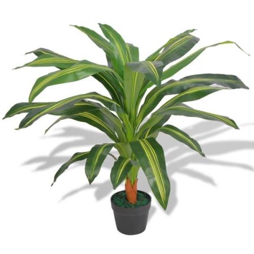 vidaXL Konstväxt Dracena med kruka 90 cm grön