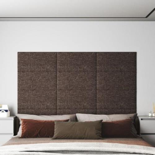 vidaXL Väggpaneler 12 st taupe 60x30 cm tyg 2,16 m²