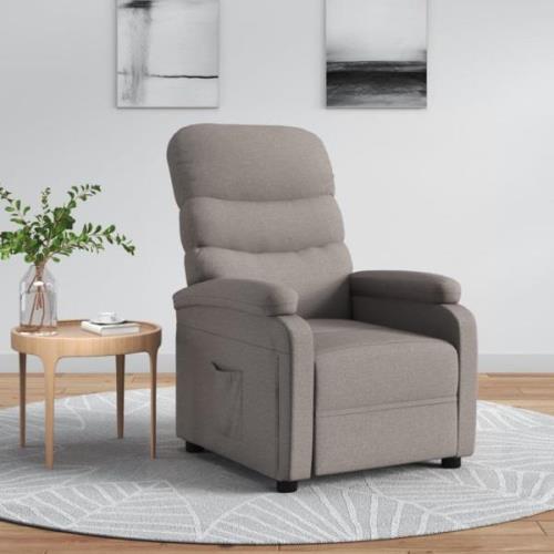 vidaXL Reclinerfåtölj taupe tyg