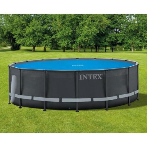 Intex Poolöverdrag solenergi blå 470 cm polyeten