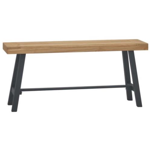 vidaXL Bänk 110 cm massiv teak