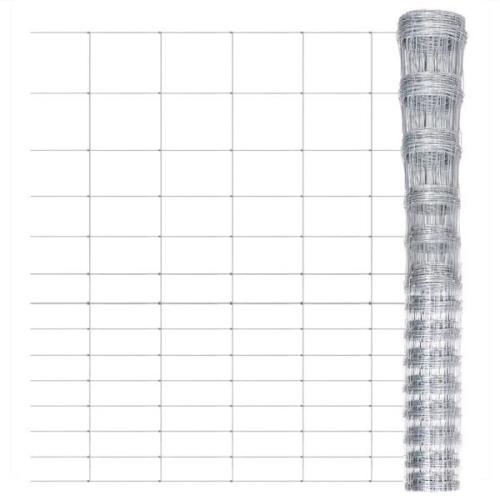 vidaXL Fårstängsel galvaniserat stål 50x1 m silver