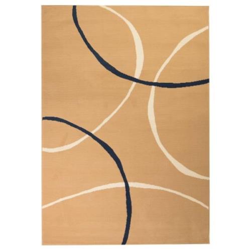 vidaXL Modern matta cirkeldesign 160x230 cm brun