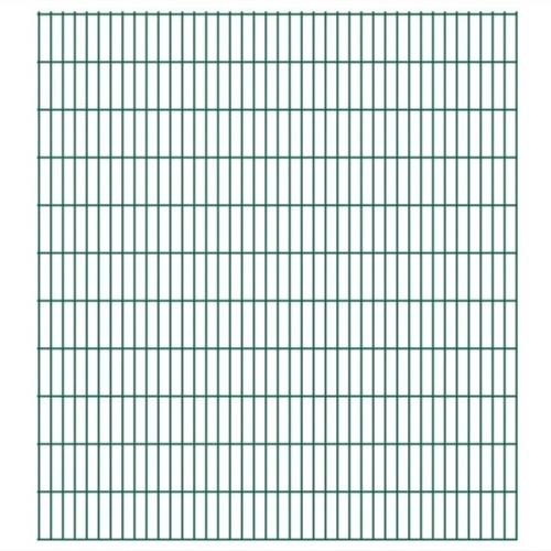 vidaXL 2D Stängselpaneler trädgård 2,008x2,23m 28m (totallängd) grön