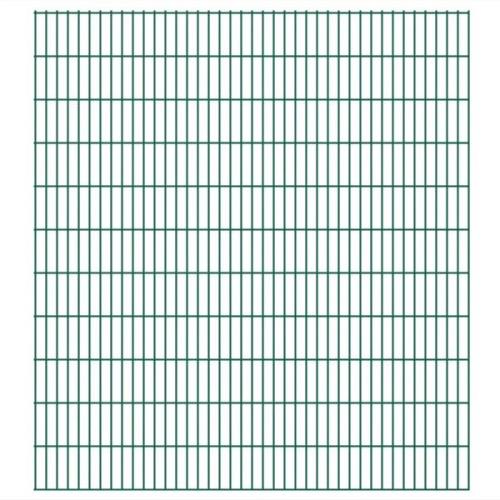 vidaXL 2D Stängselpaneler trädgård 2,008x2,23m 24m (totallängd) grön