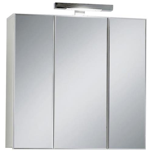 FMD Badrumsskåp med spegeldörrar 70x19x67,6 cm vit