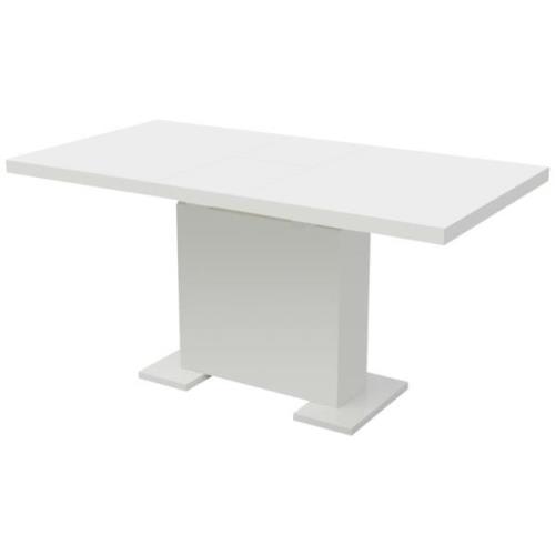 vidaXL Förlängningsbart matbord högglans vit