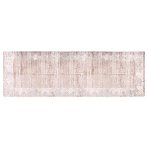 vidaXL Matta tvättbar 80x300 cm beige halkfri