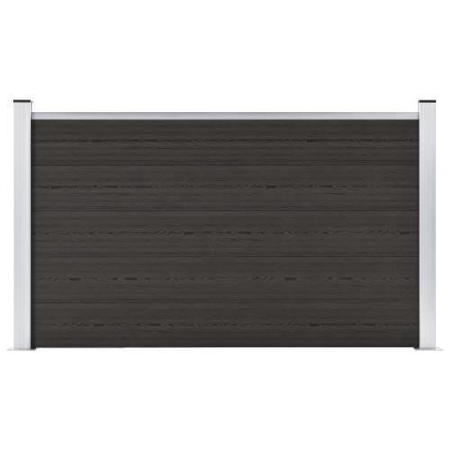 vidaXL Staketpanel WPC 180x105 cm svart