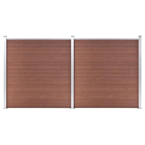 vidaXL Staketpanel WPC 353x186 cm brun