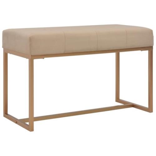 vidaXL Bänk 80 cm beige sammet