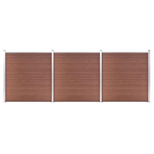 vidaXL Staketpanel WPC 526x186 cm brun