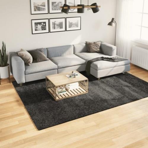 vidaXL Ryamatta PAMPLONA lång lugg modern antracit 200x280 cm